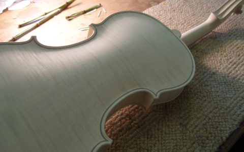 Fabrication violon inspiré d'un modèle Stadivari